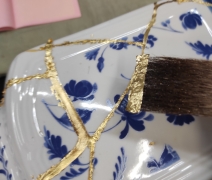 RESTAURO KINTSUGI APLICAZIONE FOGLIA ORO